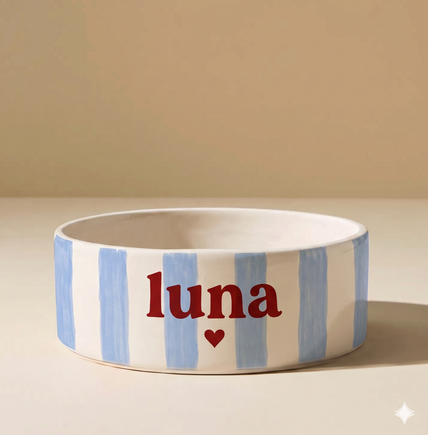Comedero de Cerámica Estampado con Nombre